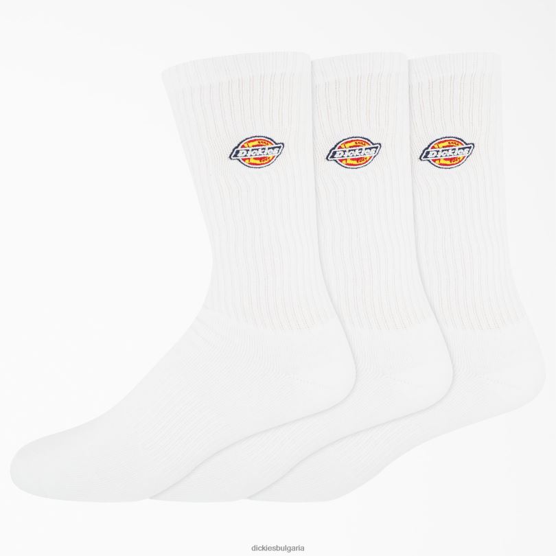 унисекс Dickies бродирани чорапи 3 бр бяло (wh) аксесоари R2PH82814