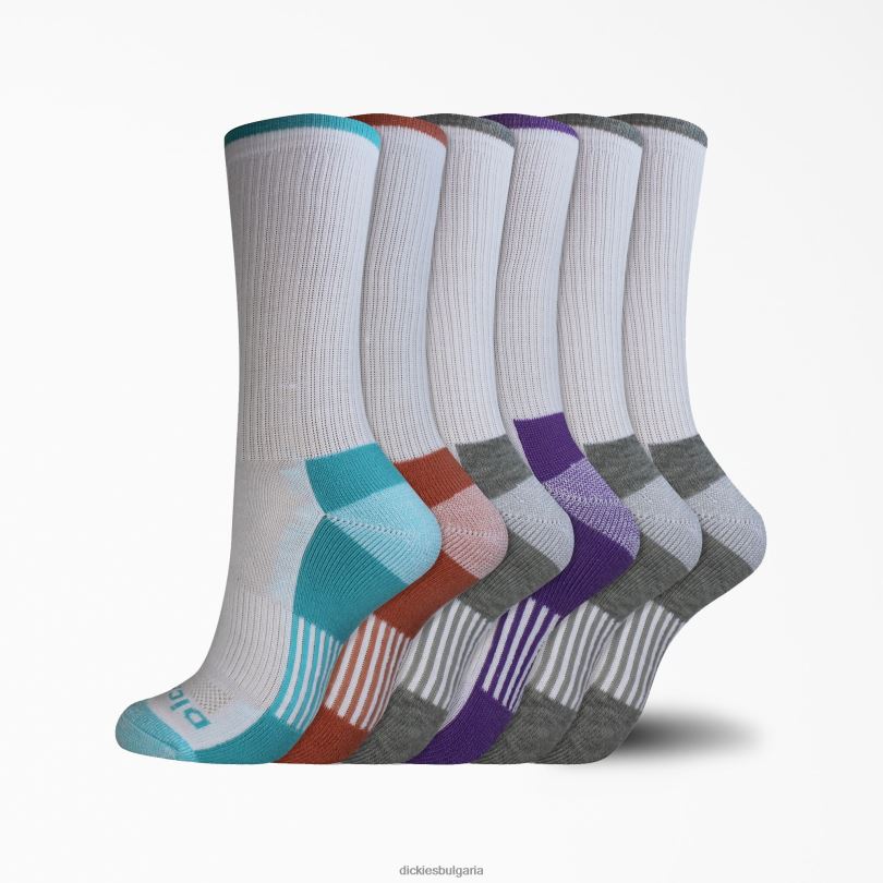 Жени Dickies чорапи за контрол на влагата 6 бр бяло (wh) аксесоари R2PH82943