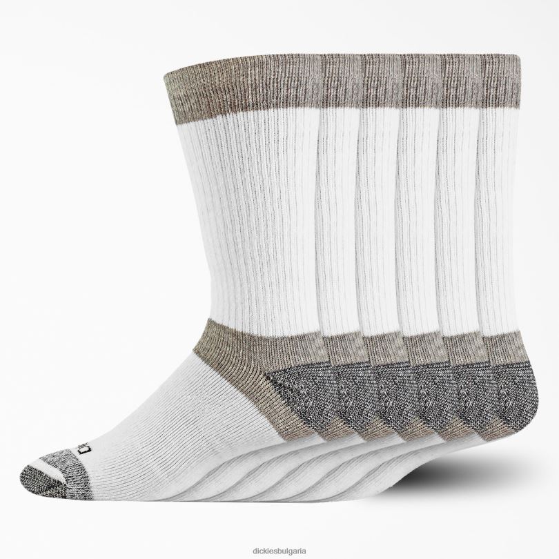 унисекс Dickies max cushion crew socks 6-pack бяло (wh) аксесоари R2PH82957