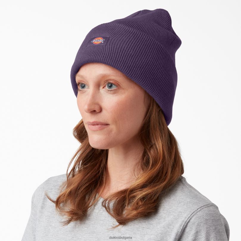 унисекс Dickies плетена шапка с маншети прашен лилав хедър (zu2) аксесоари R2PH81506