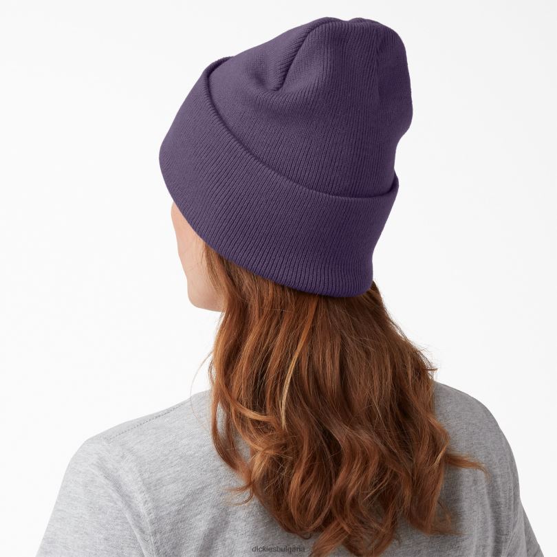 унисекс Dickies плетена шапка с маншети прашен лилав хедър (zu2) аксесоари R2PH81506