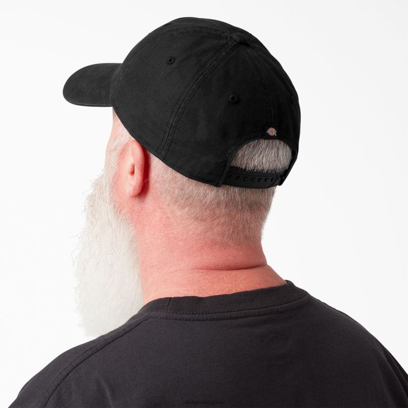 унисекс Dickies изпрана платнена шапка черно (bk) аксесоари R2PH82881