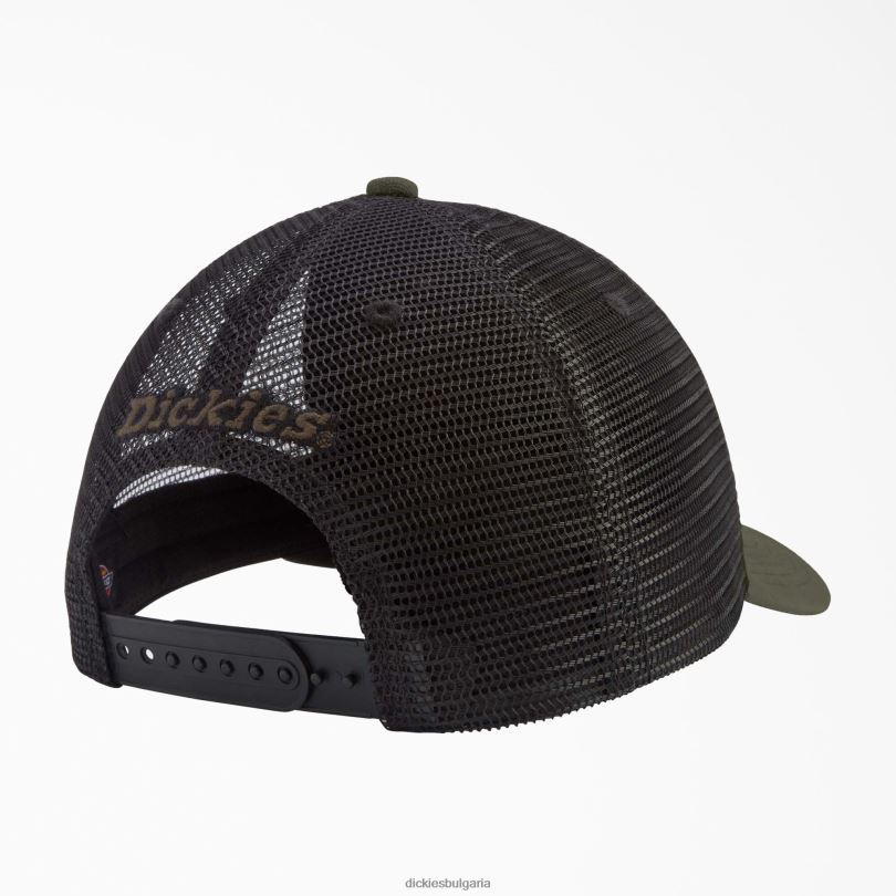 унисекс Dickies платнена шапка на камион зелен мъх (ms) аксесоари R2PH82802
