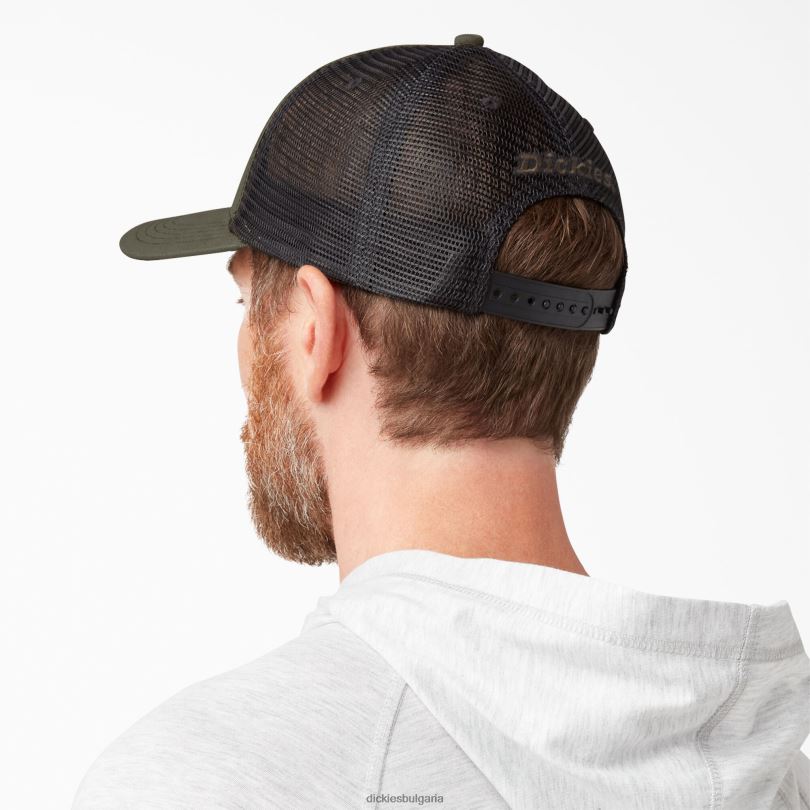 унисекс Dickies платнена шапка на камион зелен мъх (ms) аксесоари R2PH82802