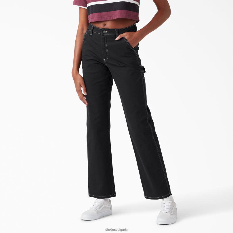 Жени Dickies дърводелски панталон с висока талия редовен облекло R2PH81719