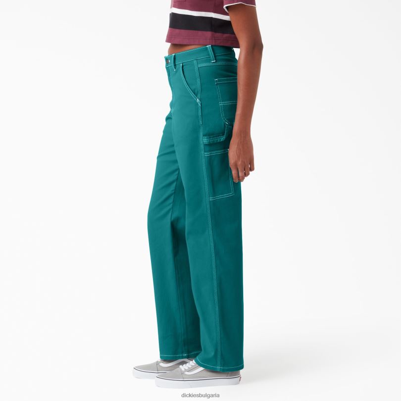 Жени Dickies дърводелски панталон с висока талия редовен облекло R2PH81721