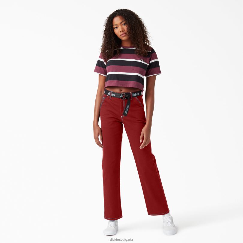 Жени Dickies дърводелски панталон с висока талия редовен облекло R2PH81723