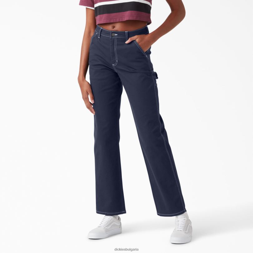 Жени Dickies дърводелски панталон с висока талия редовен облекло R2PH81725