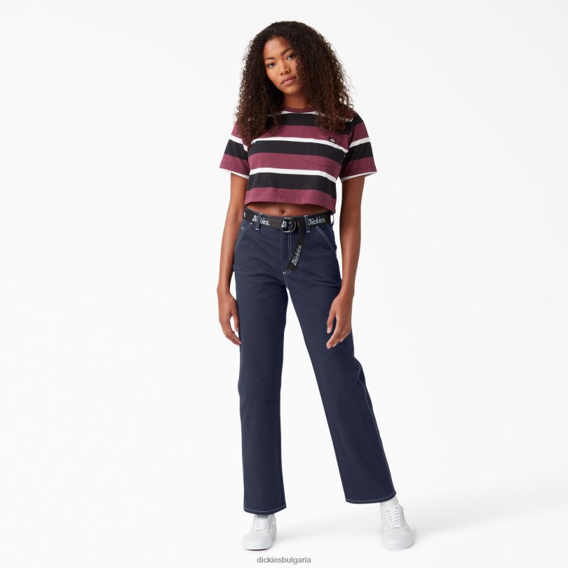 Жени Dickies дърводелски панталон с висока талия редовен облекло R2PH81725