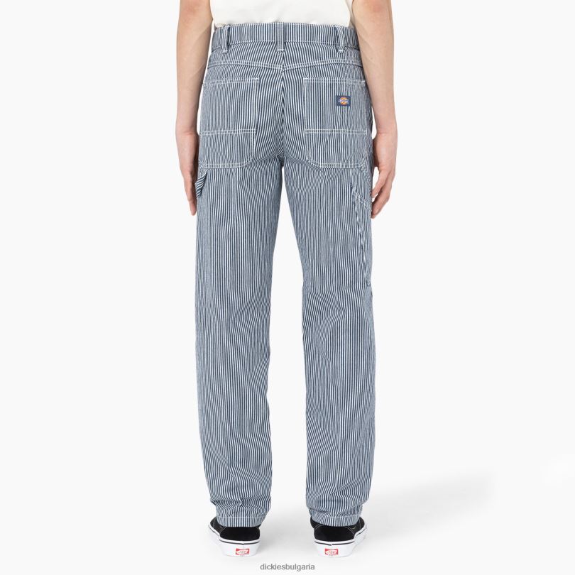 мъже Dickies Дърводелски панталони с райе от хикори garyville екрю/еърфорс синьо (eua) облекло R2PH8156