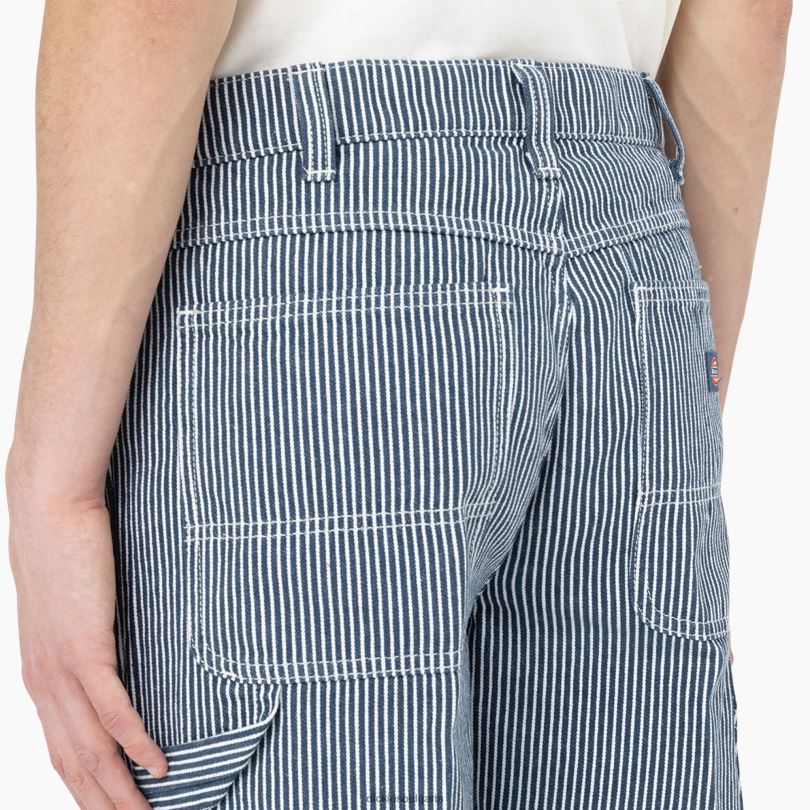 мъже Dickies Дърводелски панталони с райе от хикори garyville екрю/еърфорс синьо (eua) облекло R2PH8156