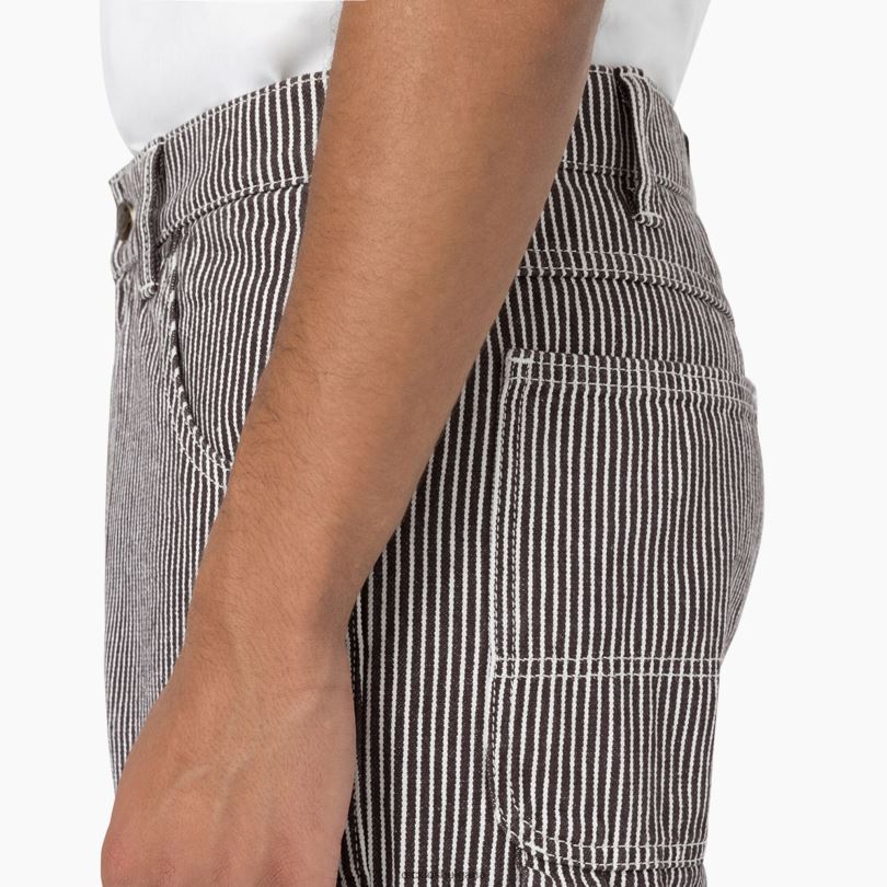 мъже Dickies Дърводелски панталони с райе от хикори garyville екрю/кафяво (eub) облекло R2PH8157