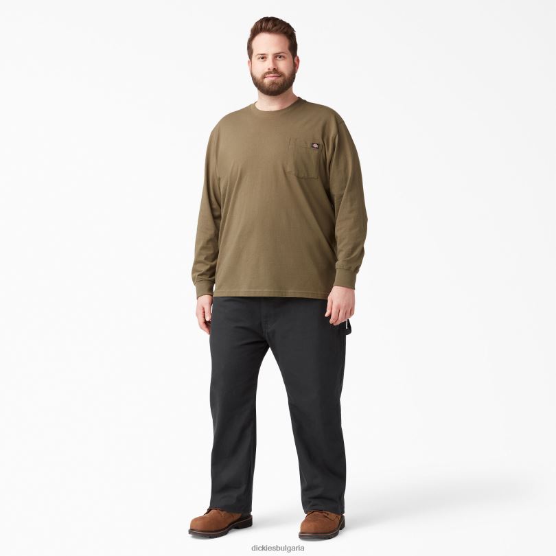 мъже Dickies спокойна кройка тежки патешки дърводелски панталони изплакнато черно (rbk) облекло R2PH885