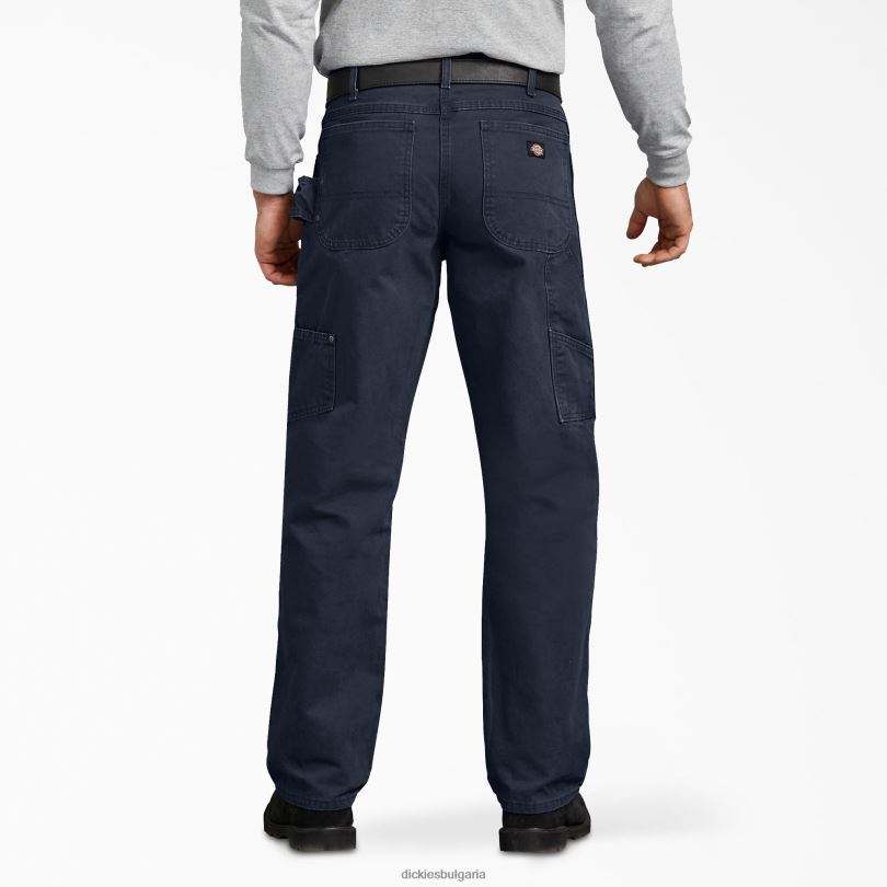мъже Dickies спокойна кройка дърводелски панталон с пясъчна форма изплакнато тъмно синьо (rdn) облекло R2PH8143