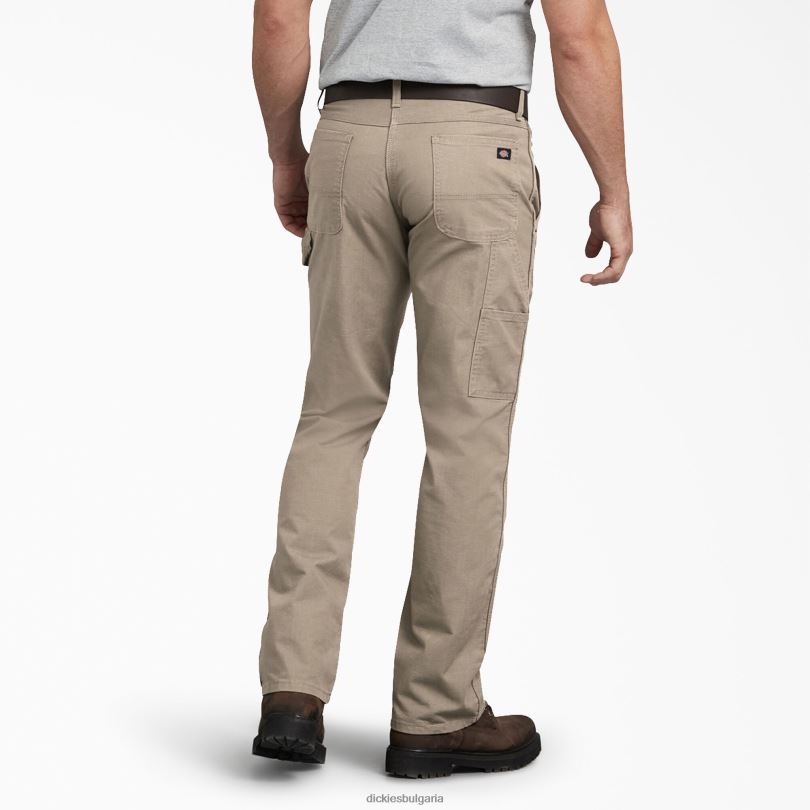 мъже Dickies дърводелски панталони с обикновена форма промит пустинен пясък (rds) облекло R2PH8215