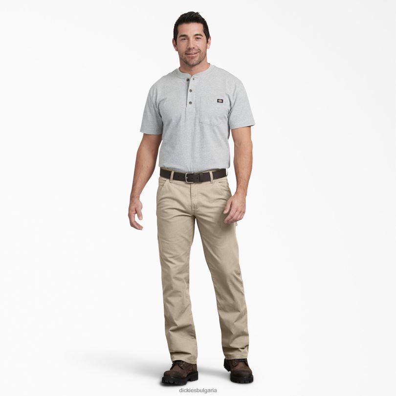мъже Dickies дърводелски панталони с обикновена форма промит пустинен пясък (rds) облекло R2PH8215
