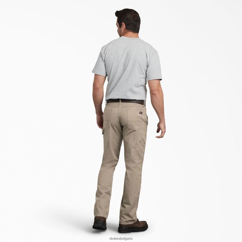 мъже Dickies дърводелски панталони с обикновена форма промит пустинен пясък (rds) облекло R2PH8215