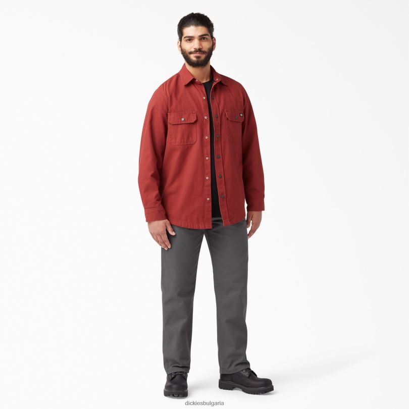 мъже Dickies спокойна кройка тежки патешки дърводелски панталони изплакнат шисти (rsl) облекло R2PH890