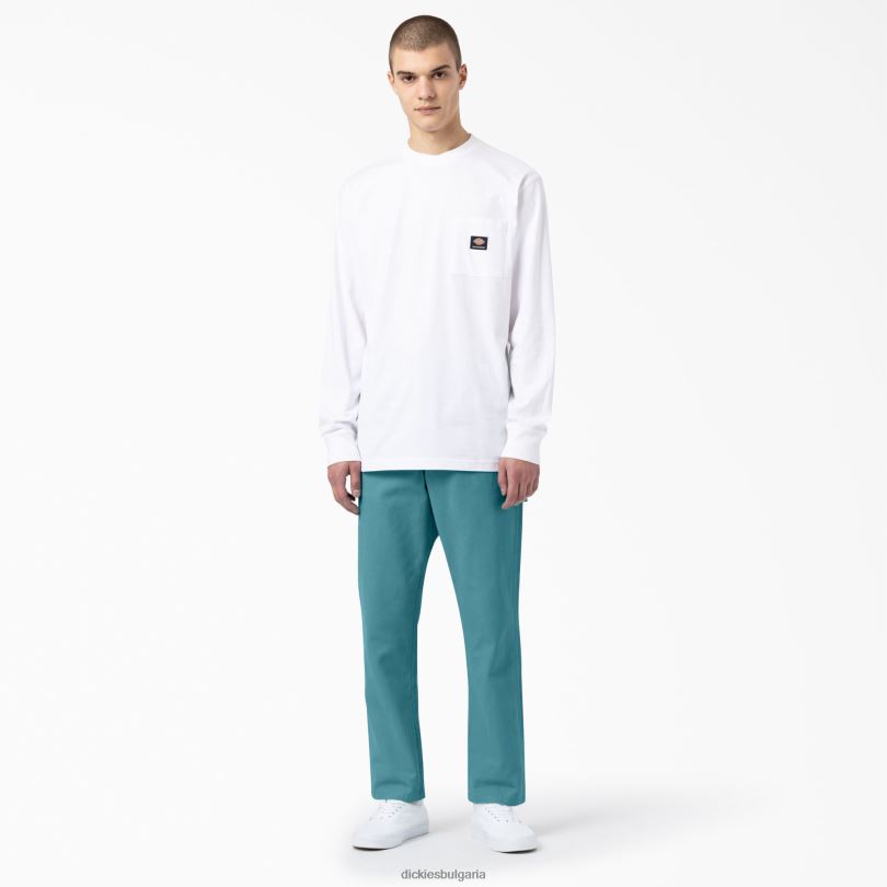 мъже Dickies стандартни панталони за дърводелци измит порцелан (s2o) облекло R2PH8255