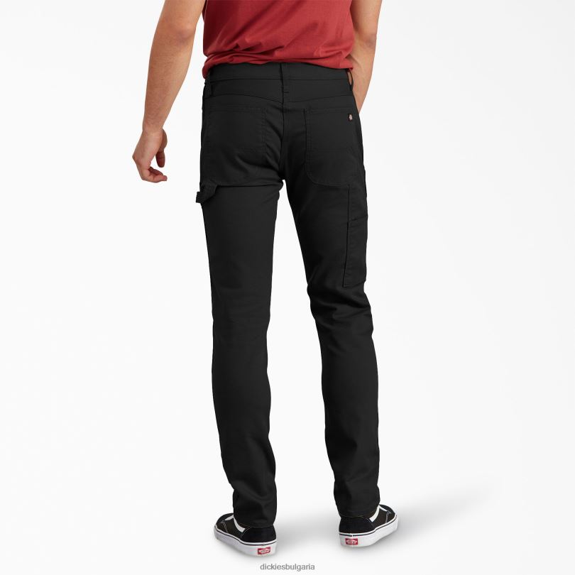 мъже Dickies тънки панталони със заострени крака stonewashed black (sbk) облекло R2PH8202