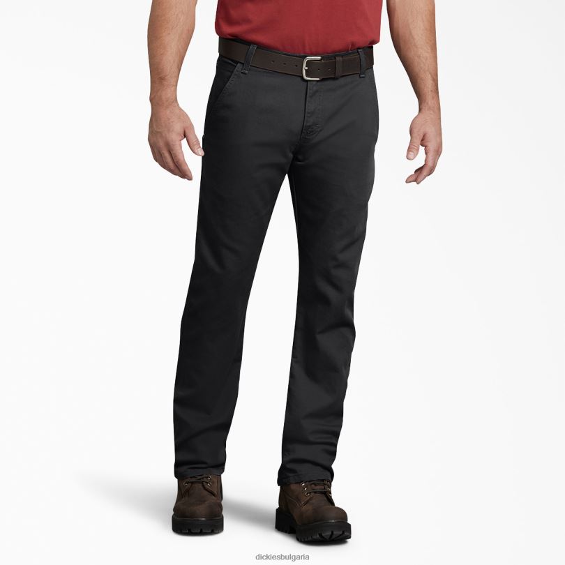 мъже Dickies обикновен панталон тип дърводелец stonewashed black (sbk) облекло R2PH893