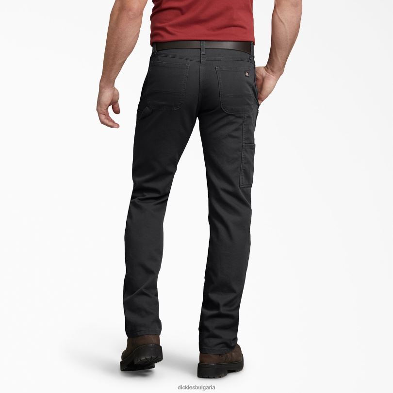 мъже Dickies обикновен панталон тип дърводелец stonewashed black (sbk) облекло R2PH893