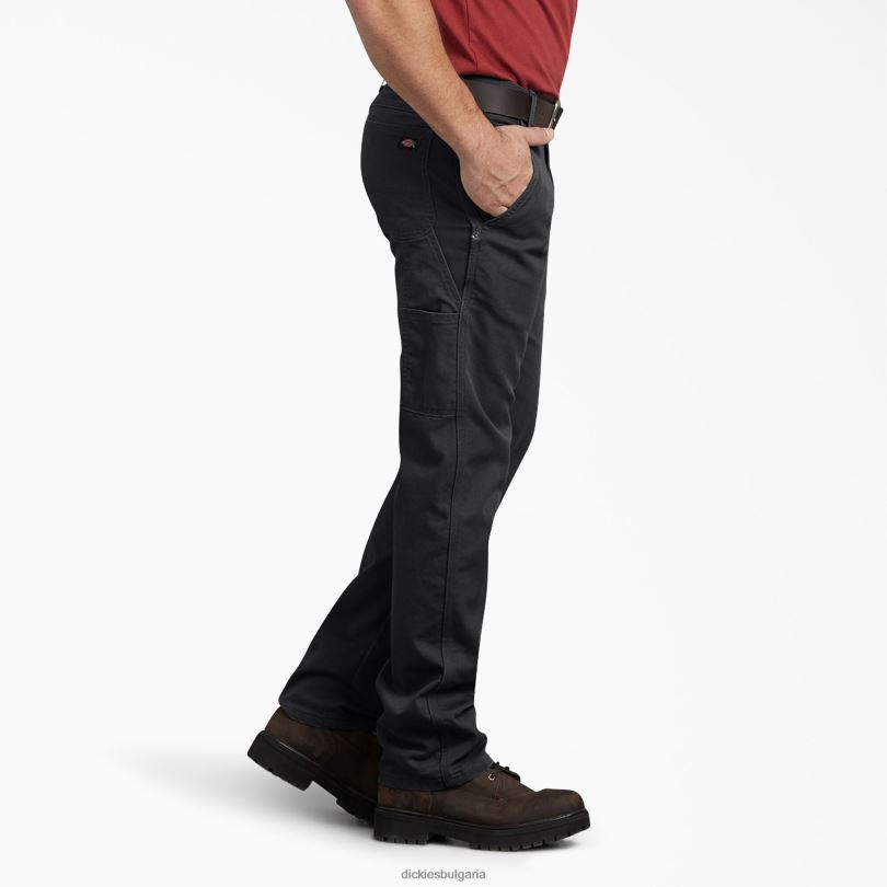 мъже Dickies обикновен панталон тип дърводелец stonewashed black (sbk) облекло R2PH893