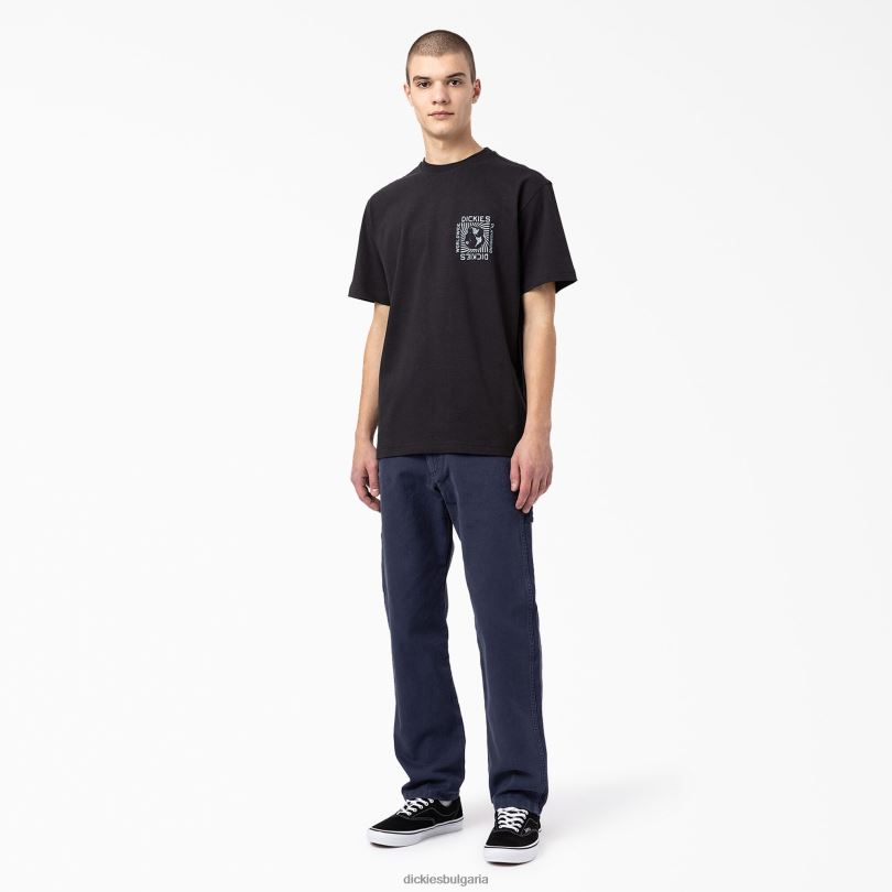 мъже Dickies стандартни панталони за дърводелци stonewashed флот (d53) облекло R2PH8249