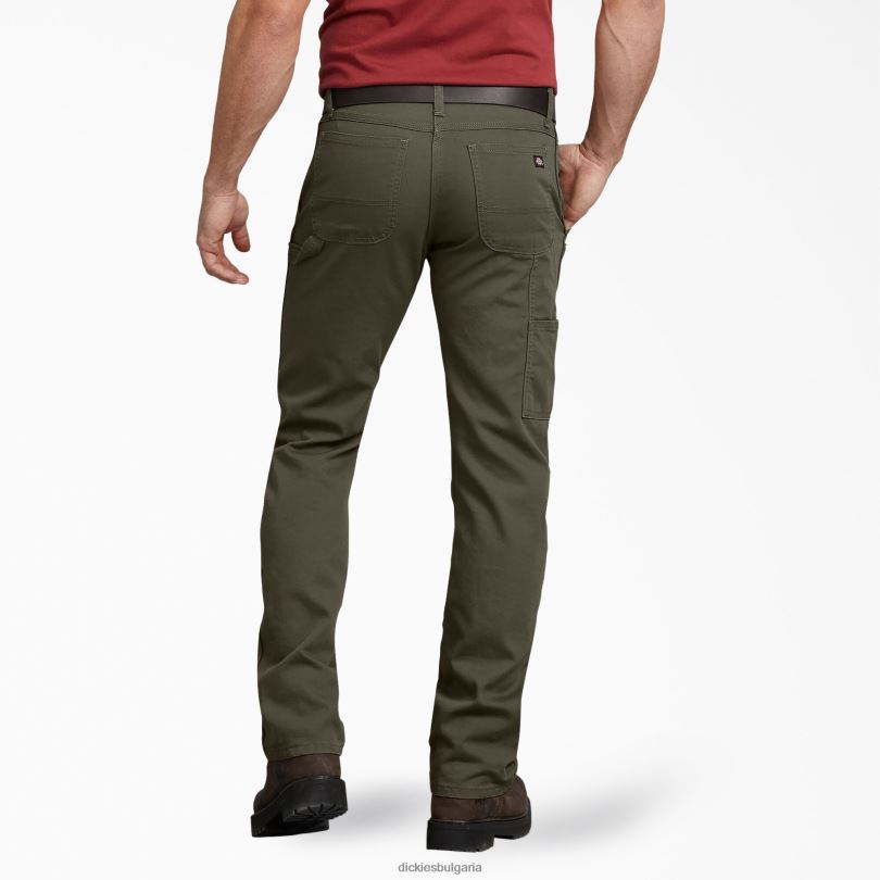 мъже Dickies обикновен панталон тип дърводелец stonewashed moss green (sms) облекло R2PH896
