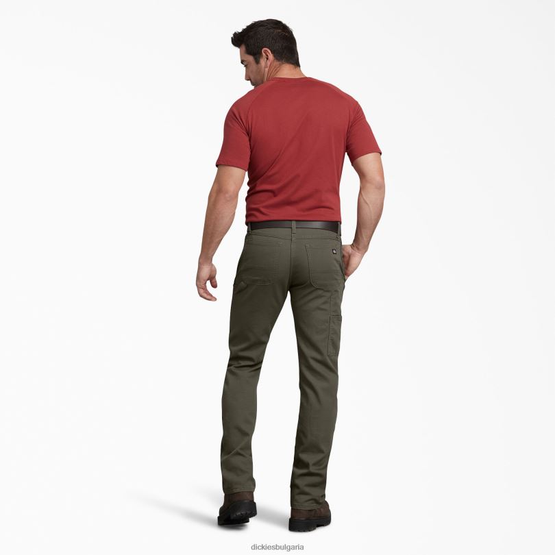 мъже Dickies обикновен панталон тип дърводелец stonewashed moss green (sms) облекло R2PH896