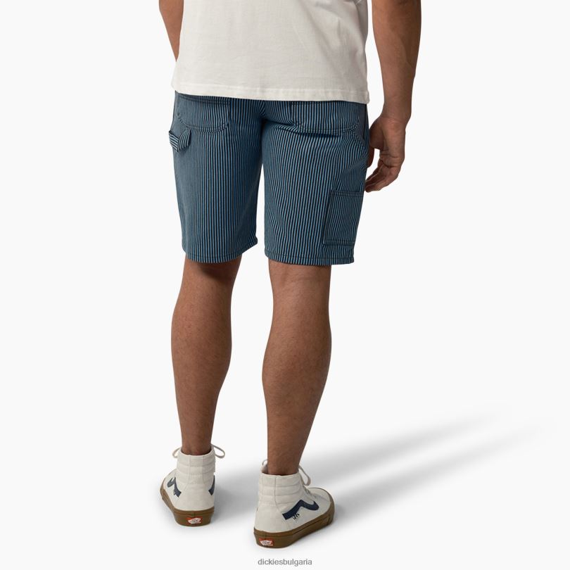 мъже Dickies дърводелски къси панталони с хикори райе 11