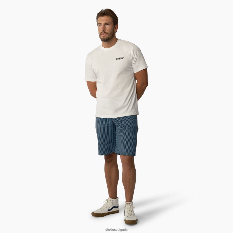 мъже Dickies дърводелски къси панталони с хикори райе 11