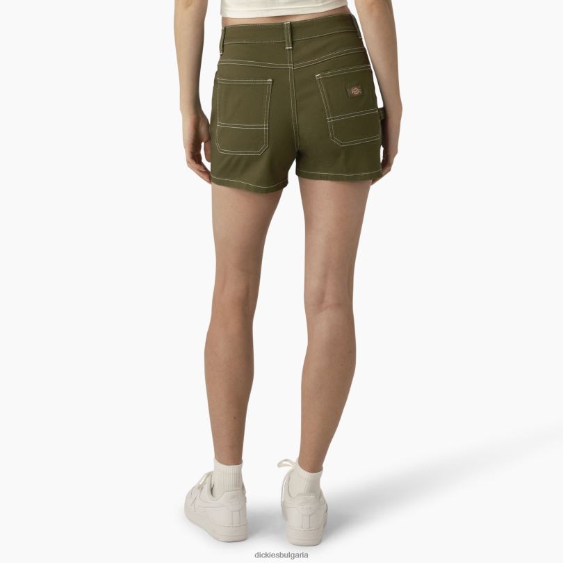 Жени Dickies дърводелски шорти с висока талия 3