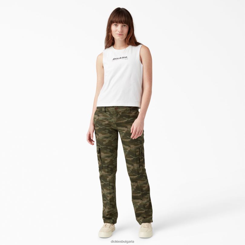 Жени Dickies спокойни еластични карго панталони редовен облекло R2PH81744