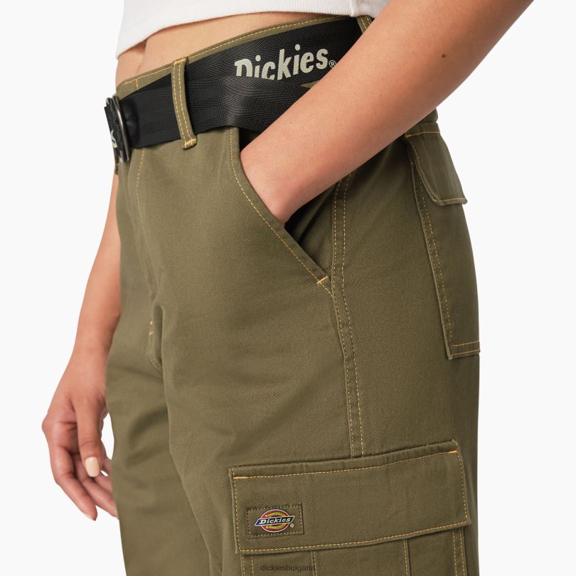 Жени Dickies изрязани карго панталони с контрастни шевове редовен облекло R2PH81805