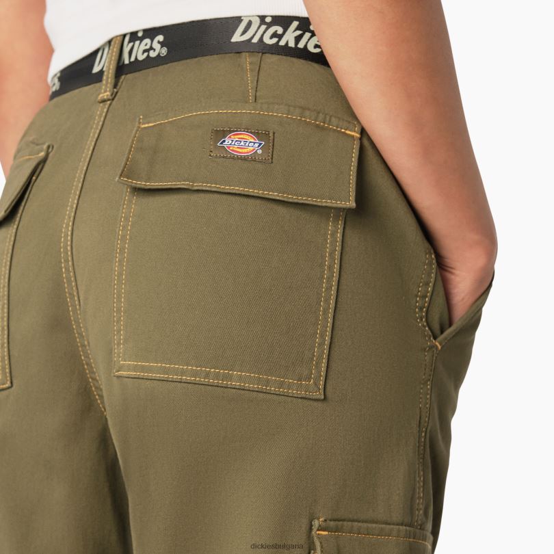 Жени Dickies изрязани карго панталони с контрастни шевове редовен облекло R2PH81805