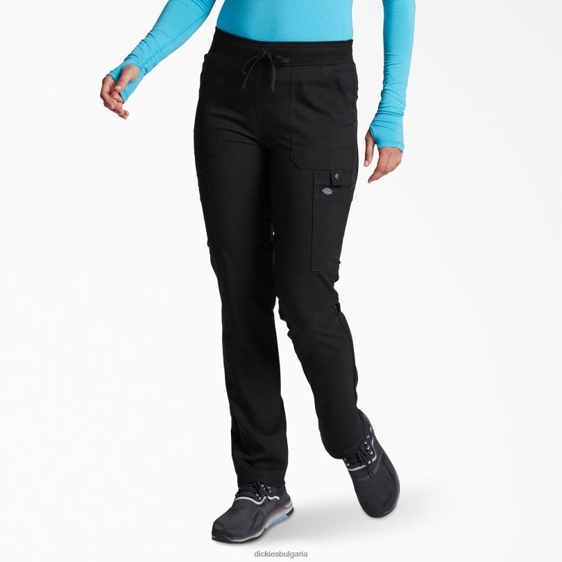 Жени Dickies балансирани стеснени крачоли карго скраб панталони черно (черно) облекло R2PH82557