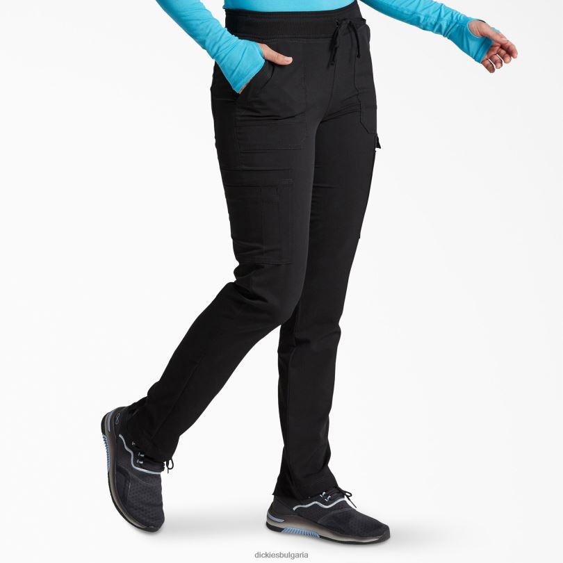 Жени Dickies балансирани стеснени крачоли карго скраб панталони черно (черно) облекло R2PH82557