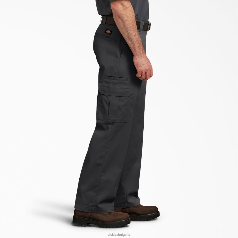 мъже Dickies гъвкави спокойни карго панталони черно (bk) облекло R2PH8123