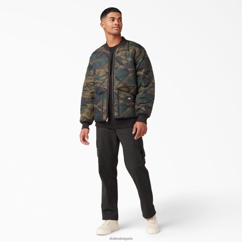 мъже Dickies гъвкави обикновени карго панталони черно (bk) облекло R2PH833