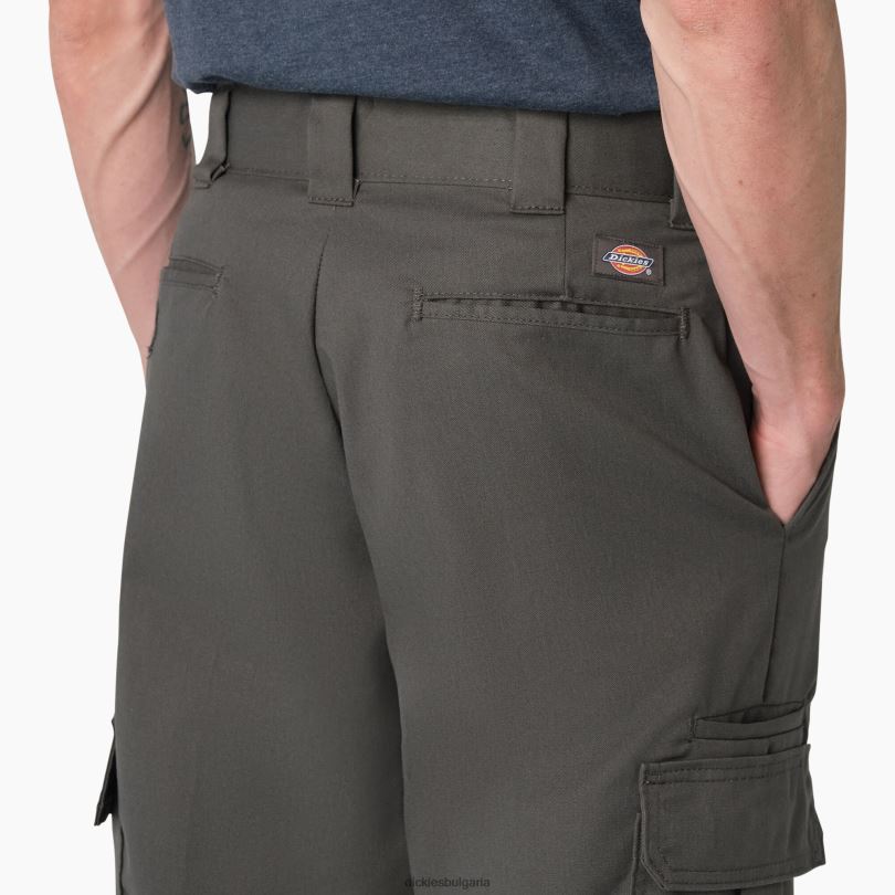мъже Dickies гъвкави обикновени карго панталони въглен сиво (ch) облекло R2PH834
