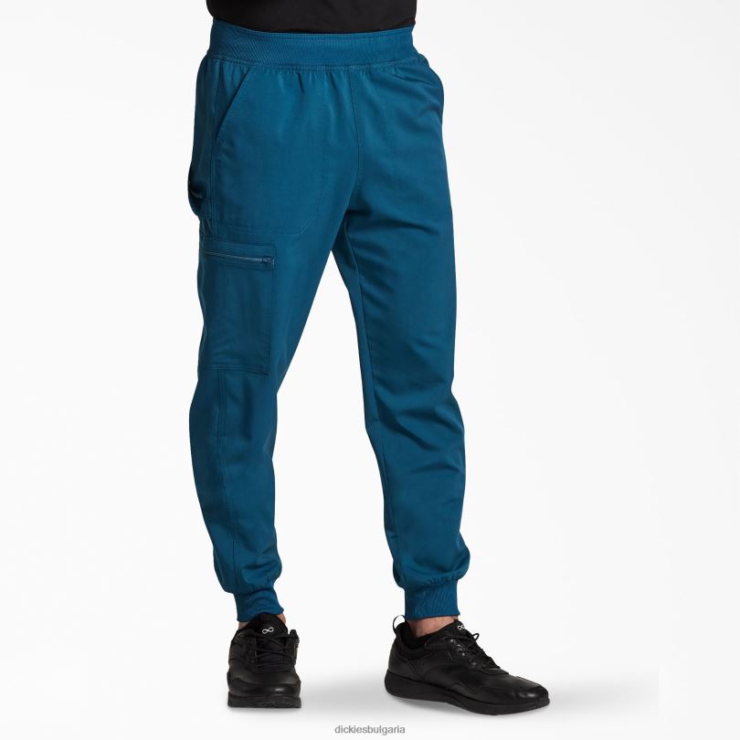мъже Dickies балансирани скраб панталони за джогинг със средна височина карибско синьо (crb) облекло R2PH81386