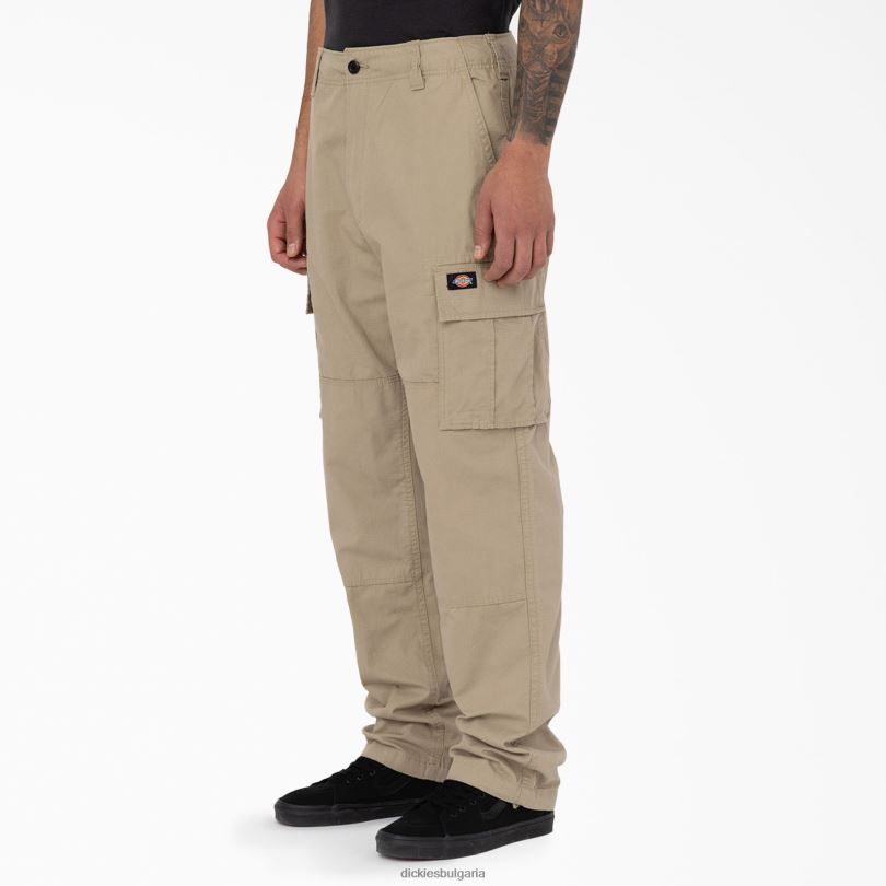 мъже Dickies eagle bend спокойна кройка карго панталон с двойно коляно пустинен пясък (ds) облекло R2PH8206