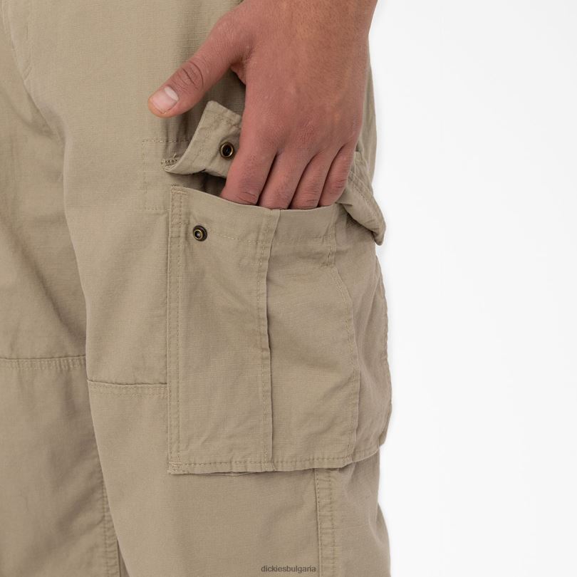 мъже Dickies eagle bend спокойна кройка карго панталон с двойно коляно пустинен пясък (ds) облекло R2PH8206