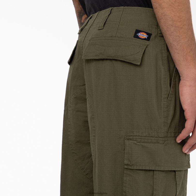 мъже Dickies eagle bend спокойна кройка карго панталон с двойно коляно военно зелено (ml) облекло R2PH8207