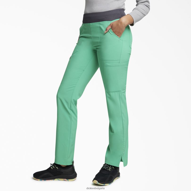 Жени Dickies eds Essentials заострени крачоли карго скраб панталони изумруден океан (edc) облекло R2PH82495