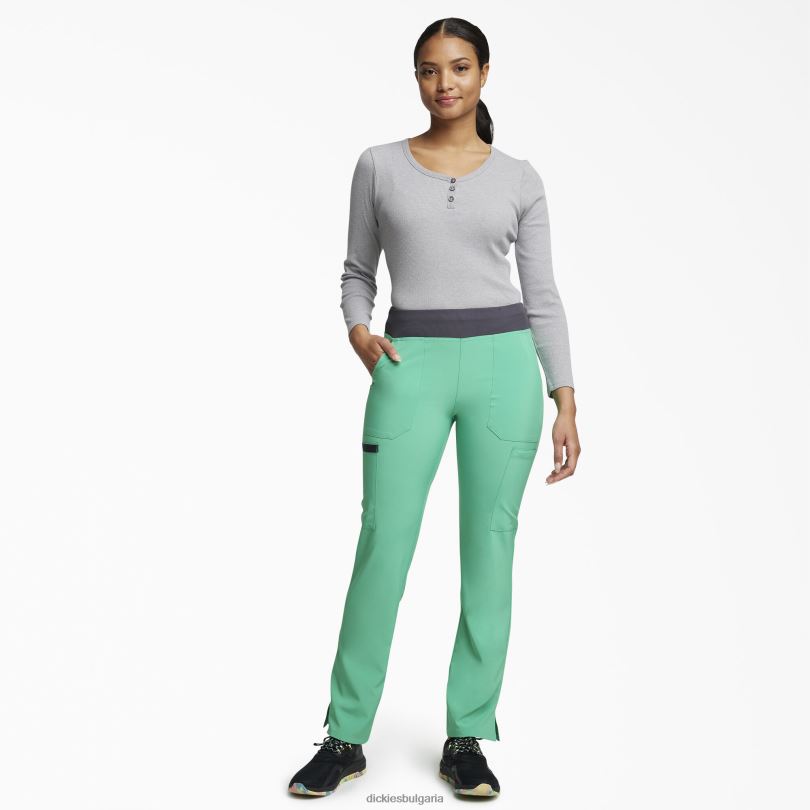 Жени Dickies eds Essentials заострени крачоли карго скраб панталони изумруден океан (edc) облекло R2PH82495