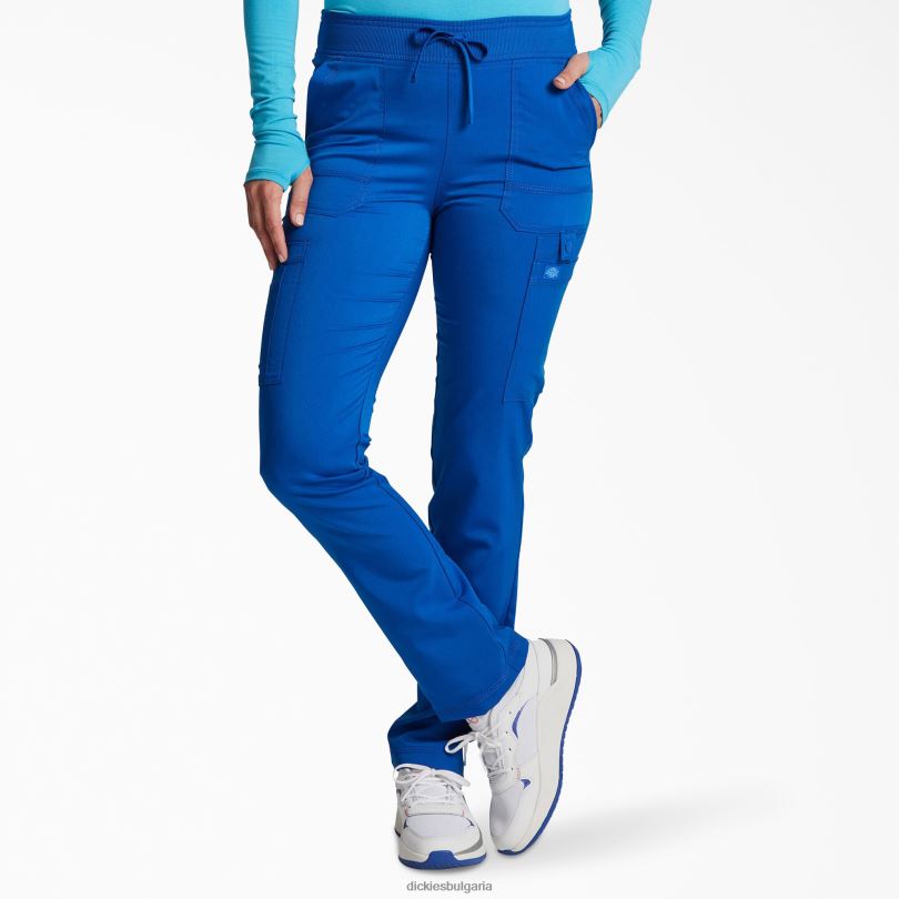 Жени Dickies балансирани стеснени крачоли карго скраб панталони кралско синьо (rb) облекло R2PH82560