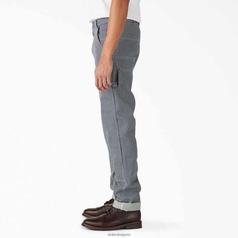 мъже Dickies 1922 панталони с двойно коляно хикори ивица (hs) облекло R2PH8219