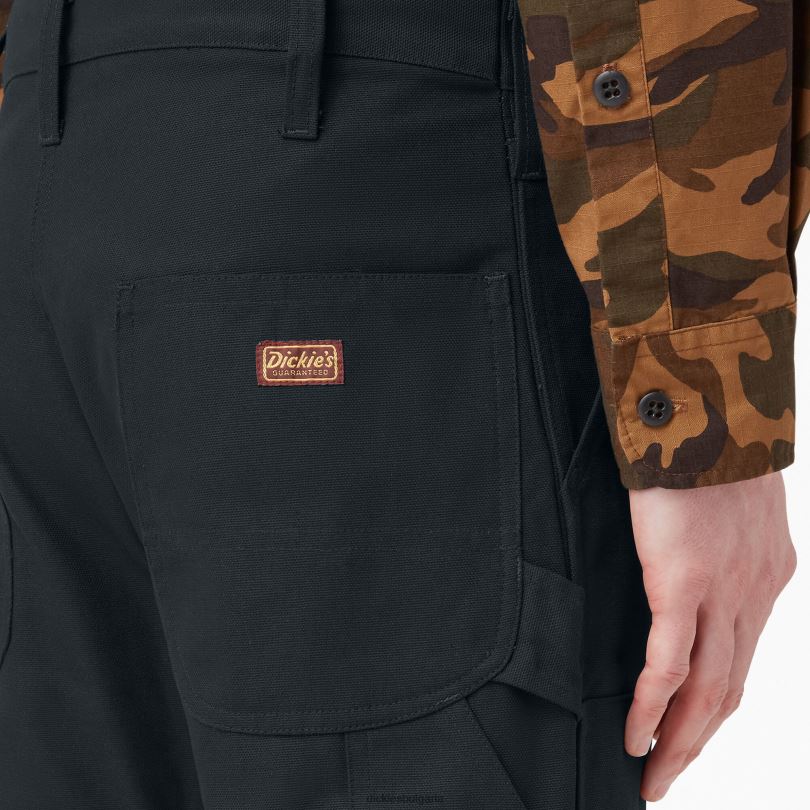 мъже Dickies 1922 панталони с двойно коляно изплакнато черно (rbk) облекло R2PH8221